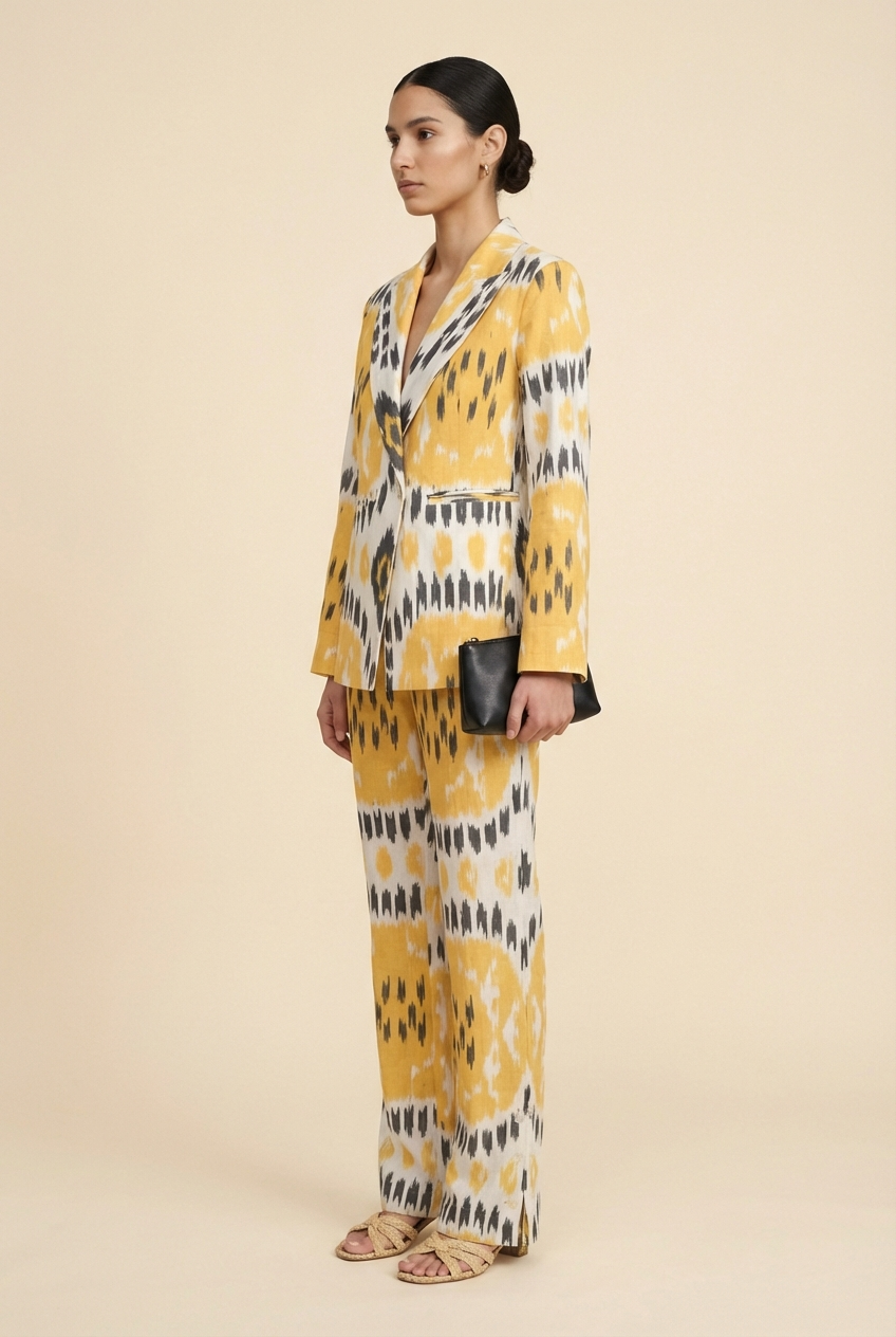 Ikat Blazer & Pants Set