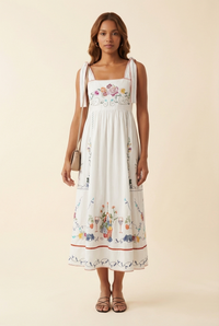 Stefy Floral Cotton Midi-Dress
