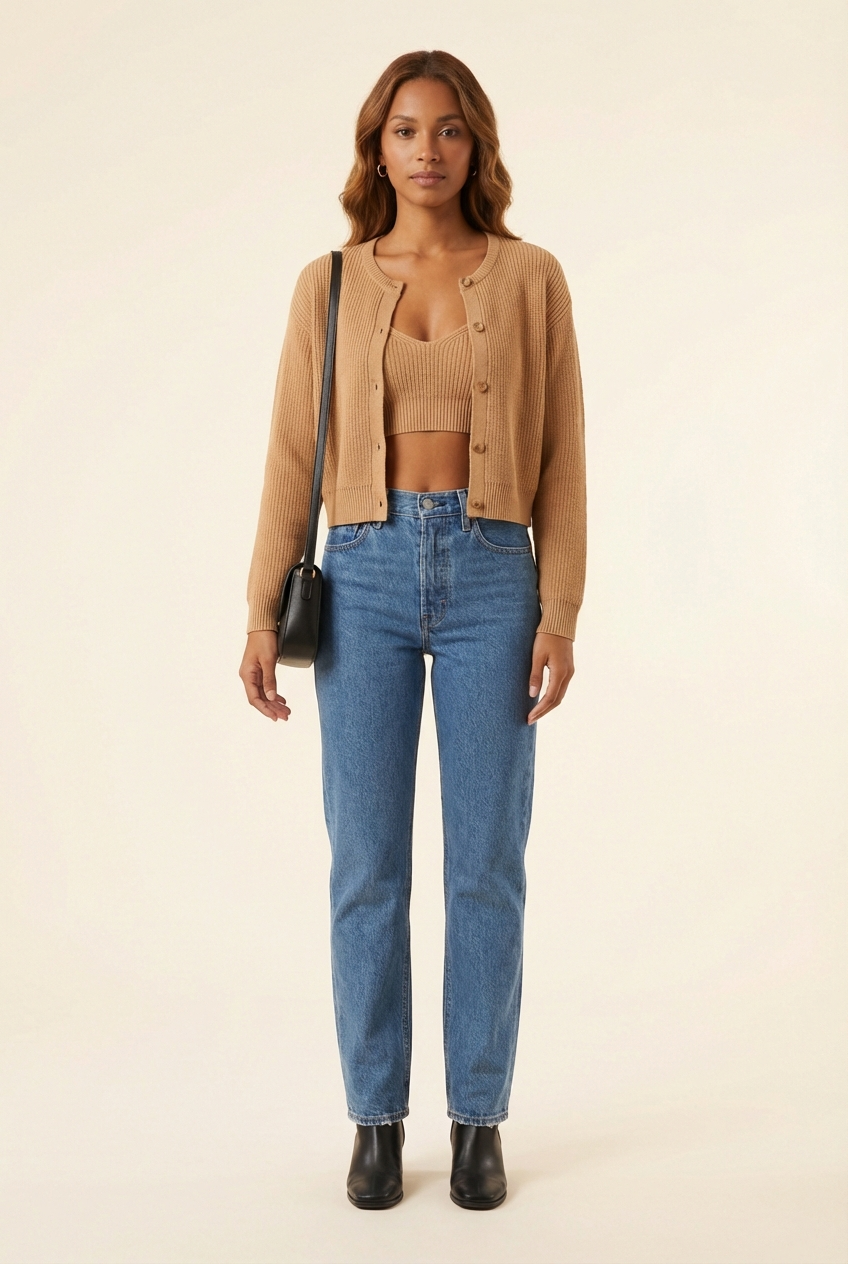 High Rise Slim Straight Jeans