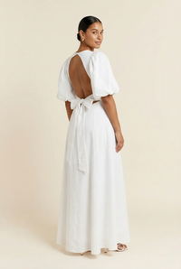 Aisle Linen Backless Long Dress - Model #4