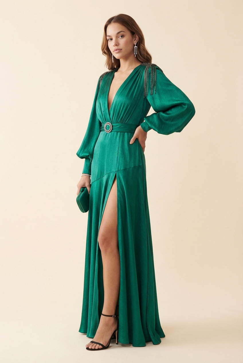 Bronx and Banco Emerald Carmen Gown