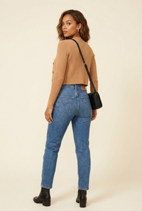 High Rise Slim Straight Jeans