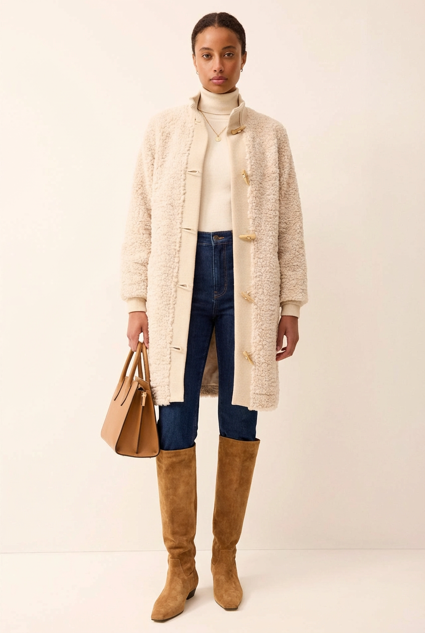 Angelina Coat in Caribou - Model #1