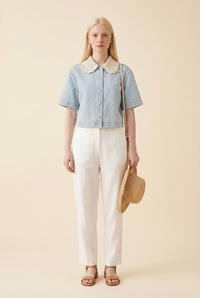 Crochet Collar Shirt - Model #1