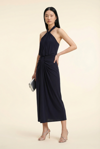 Kaily Draped Halter Maxi Dress - Model #2
