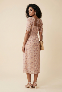 Floral Milkmaid Midi Dress - Model #4