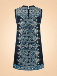 Sea New York Edwina Embroidery Dress (navy/blue) — back