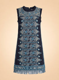 Sea New York Edwina Embroidery Dress (navy/blue) — front