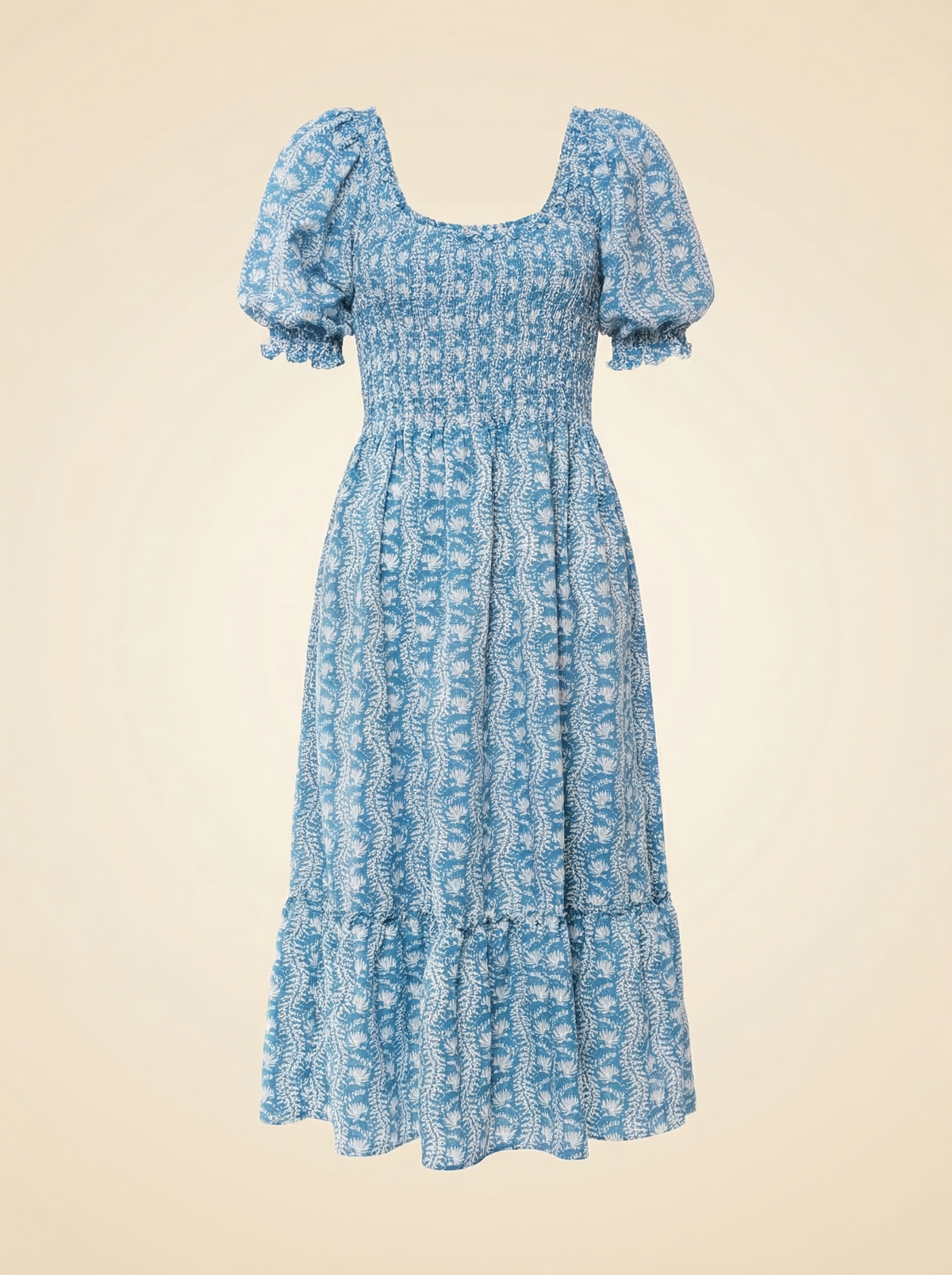 Hill House Home Floral Print Midi Length Dress