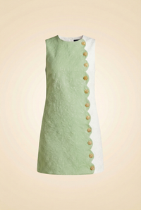 Etta Mini Dress - Green White
