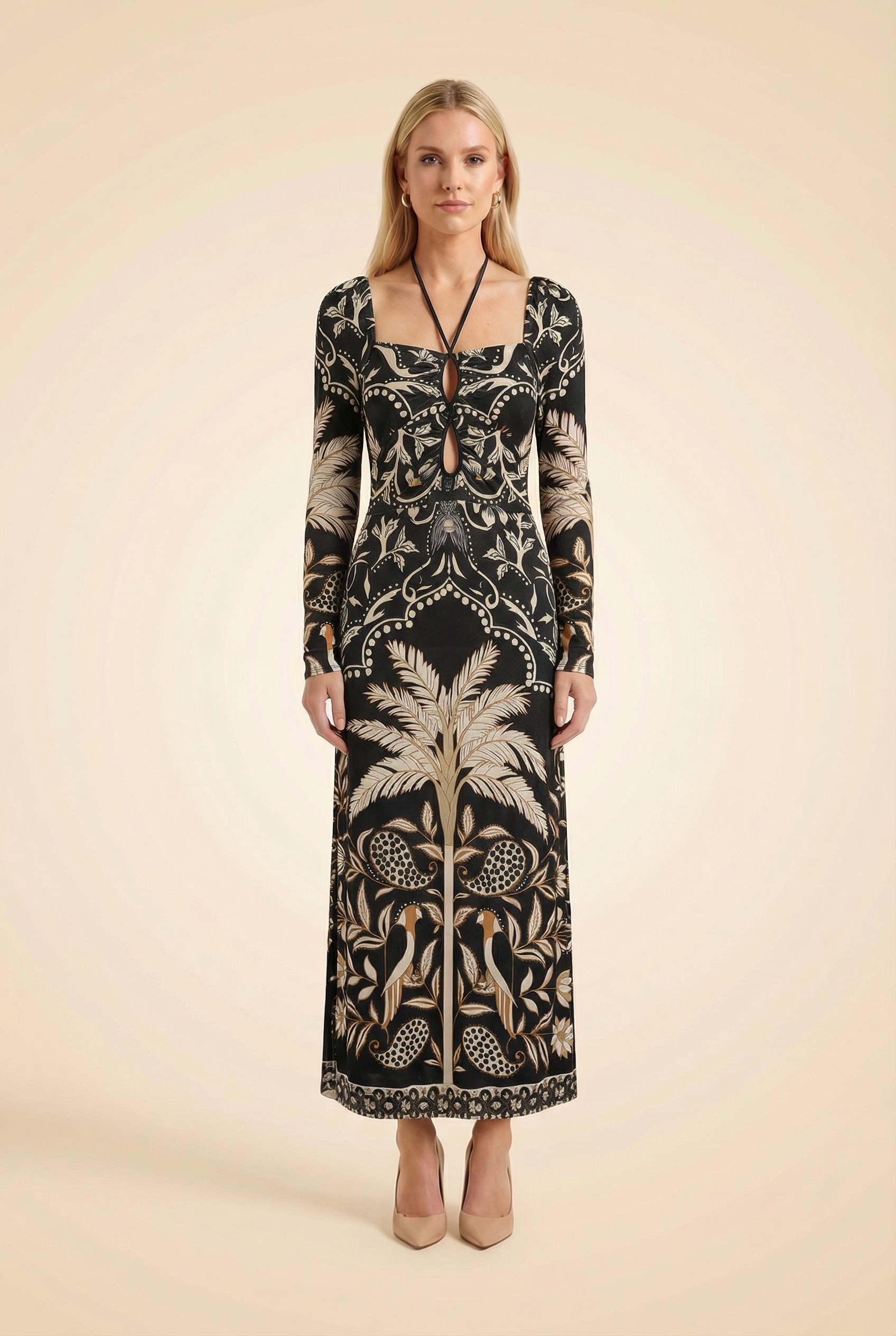 Fables of the Night Maxi-Dress - model