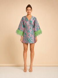 Feathered Mini Dress