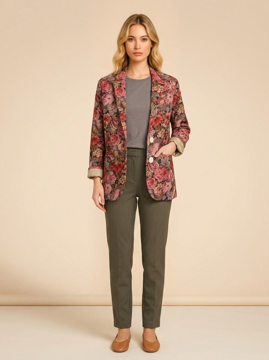 Floral jacket model_front