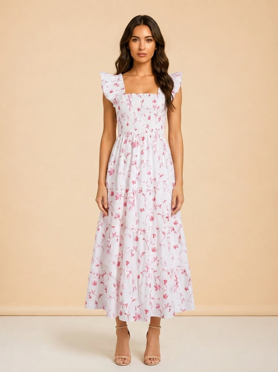 Floral Pink Nap Dress