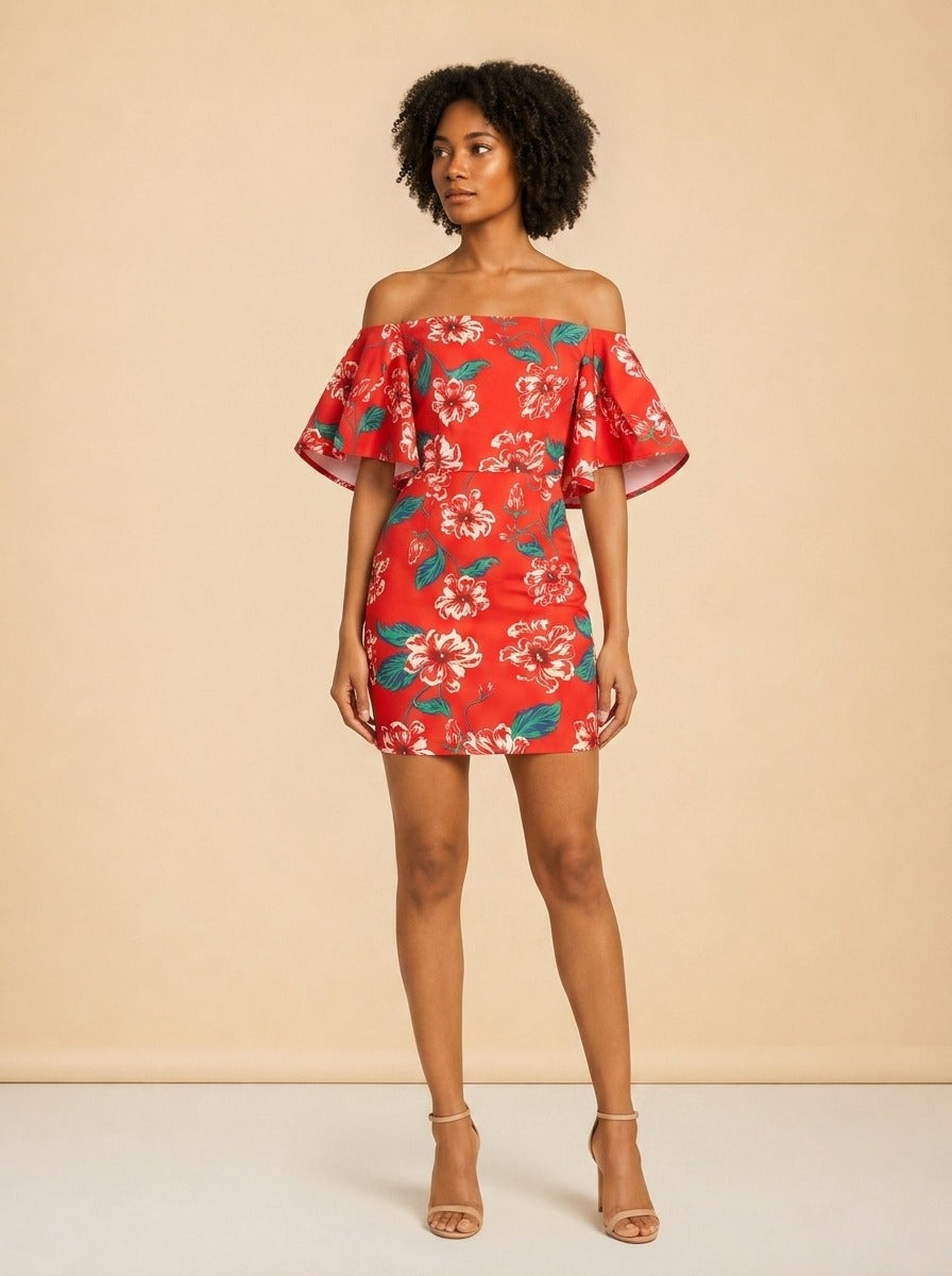 Floral Tuck Sleeve