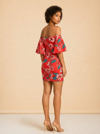 Floral Tuck Sleeve