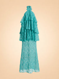 Gaia Tiered Lace Maxi Halter Dress — Third Form
