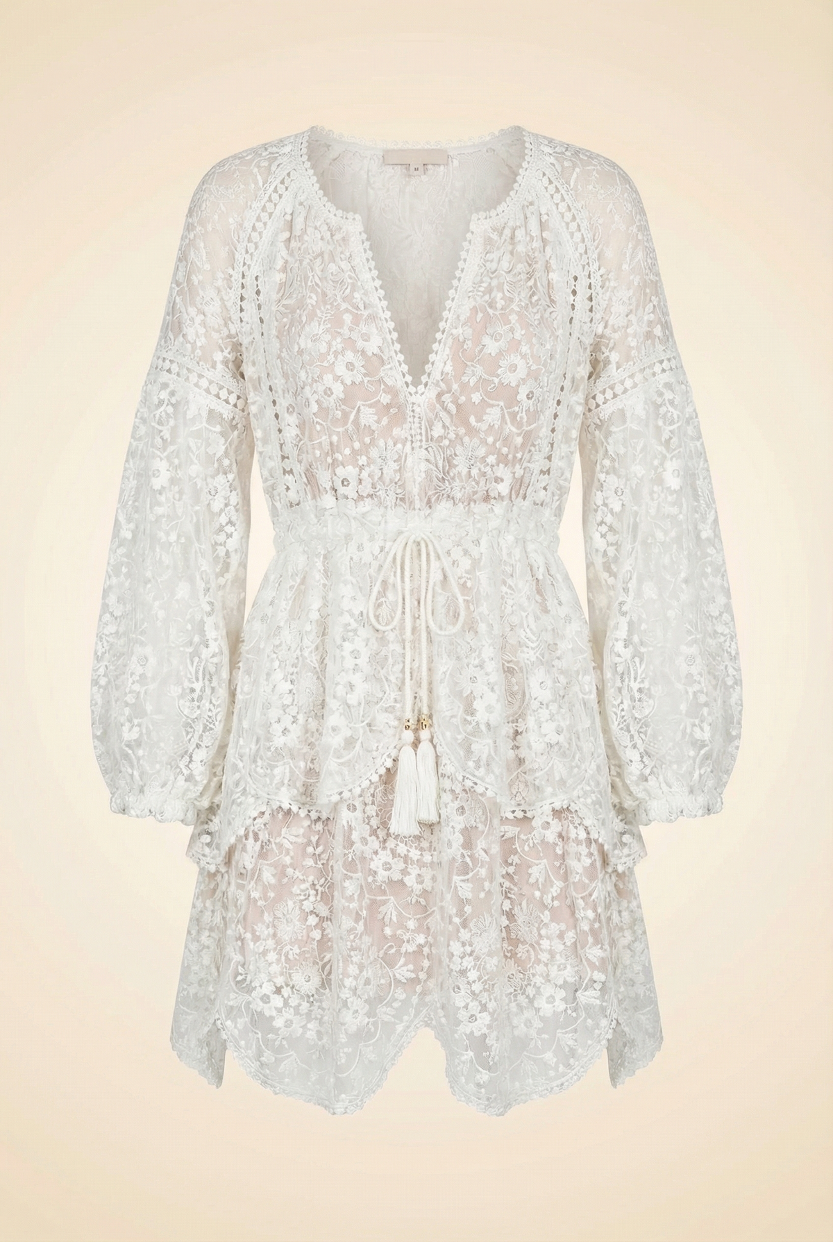 Gossamer Scallop Short Dress