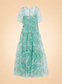 Green Paisley Floral Dress ghost_front