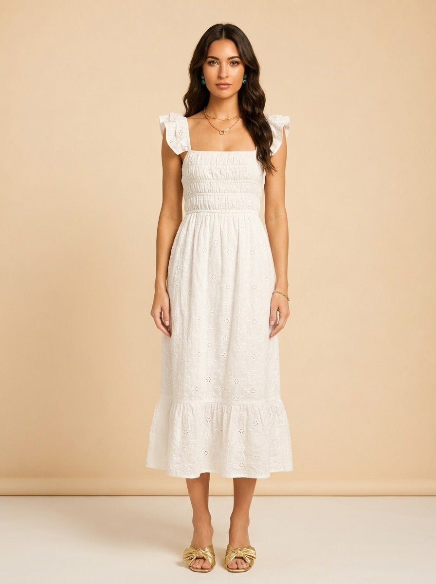 Greylin white model_front