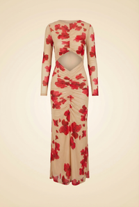 Suzie Floral Long Sleeve Reversible Maxi Dress