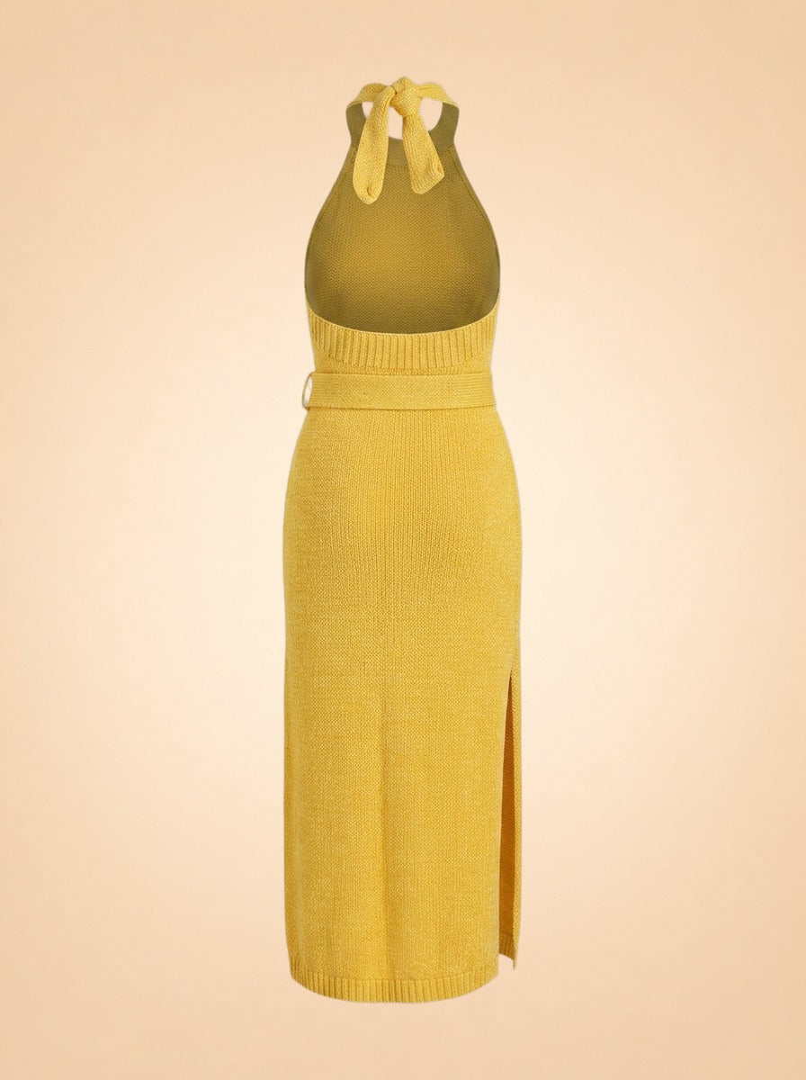 Halterneck Midi Length Dress