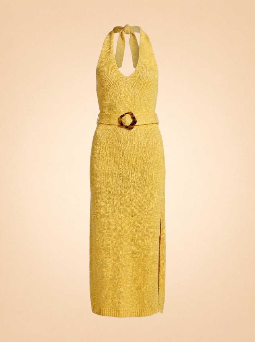 Halterneck Midi Length Dress