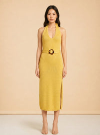 Halterneck Midi Length Dress