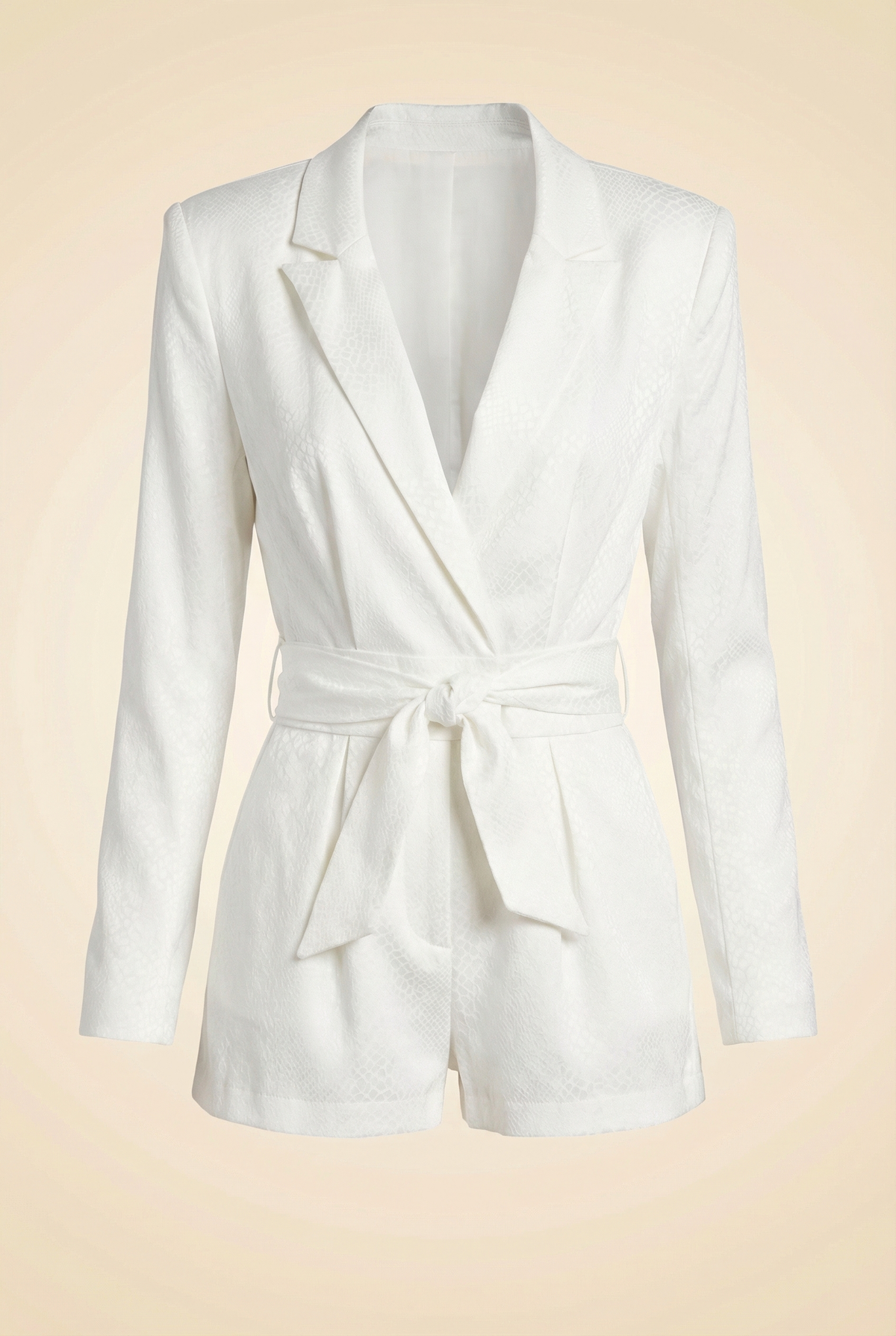 Harley White Blazer Romper Snakeskin