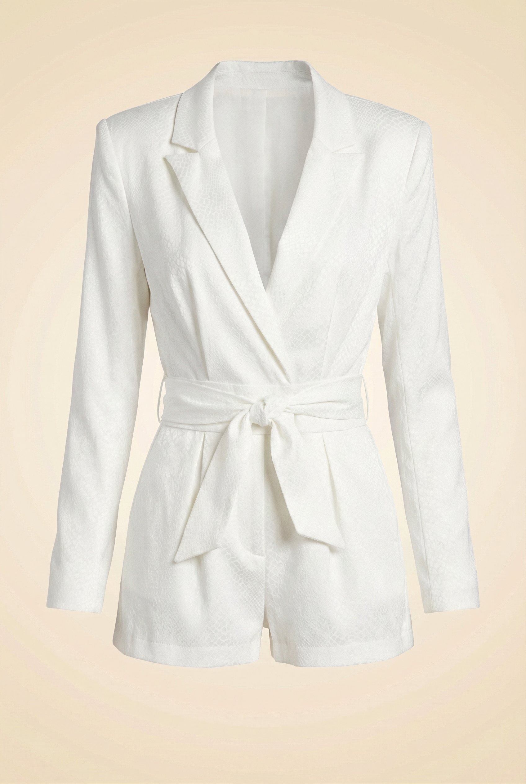Harley White Blazer Romper Snakeskin