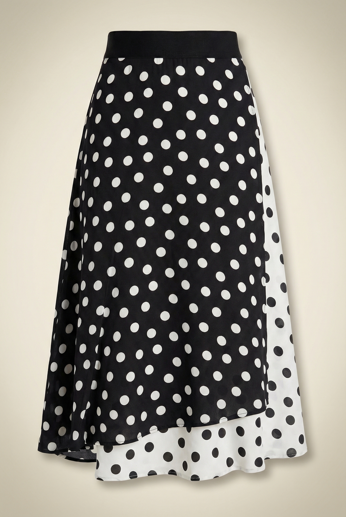 Nanette Pattern Mix Faux Wrap Skirt