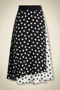 Nanette Pattern Mix Faux Wrap Skirt