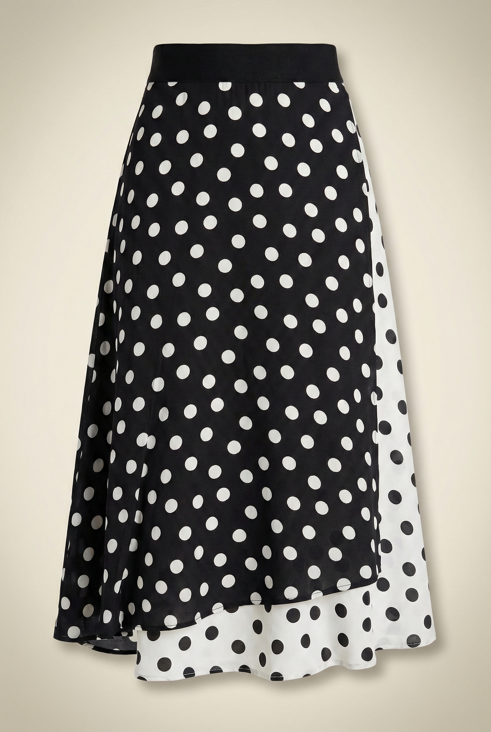 Nanette Pattern Mix Faux Wrap Skirt