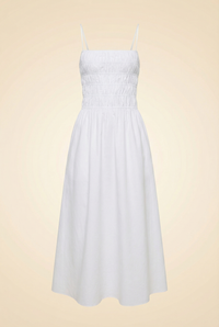 Delta Midi Dress Optic White