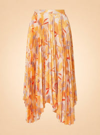 Hooper Pleated Asymmetrical Skirt