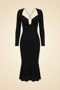 MISHA Engracia Midi Dress Black