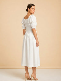Ischia Puff-Sleeve Dress