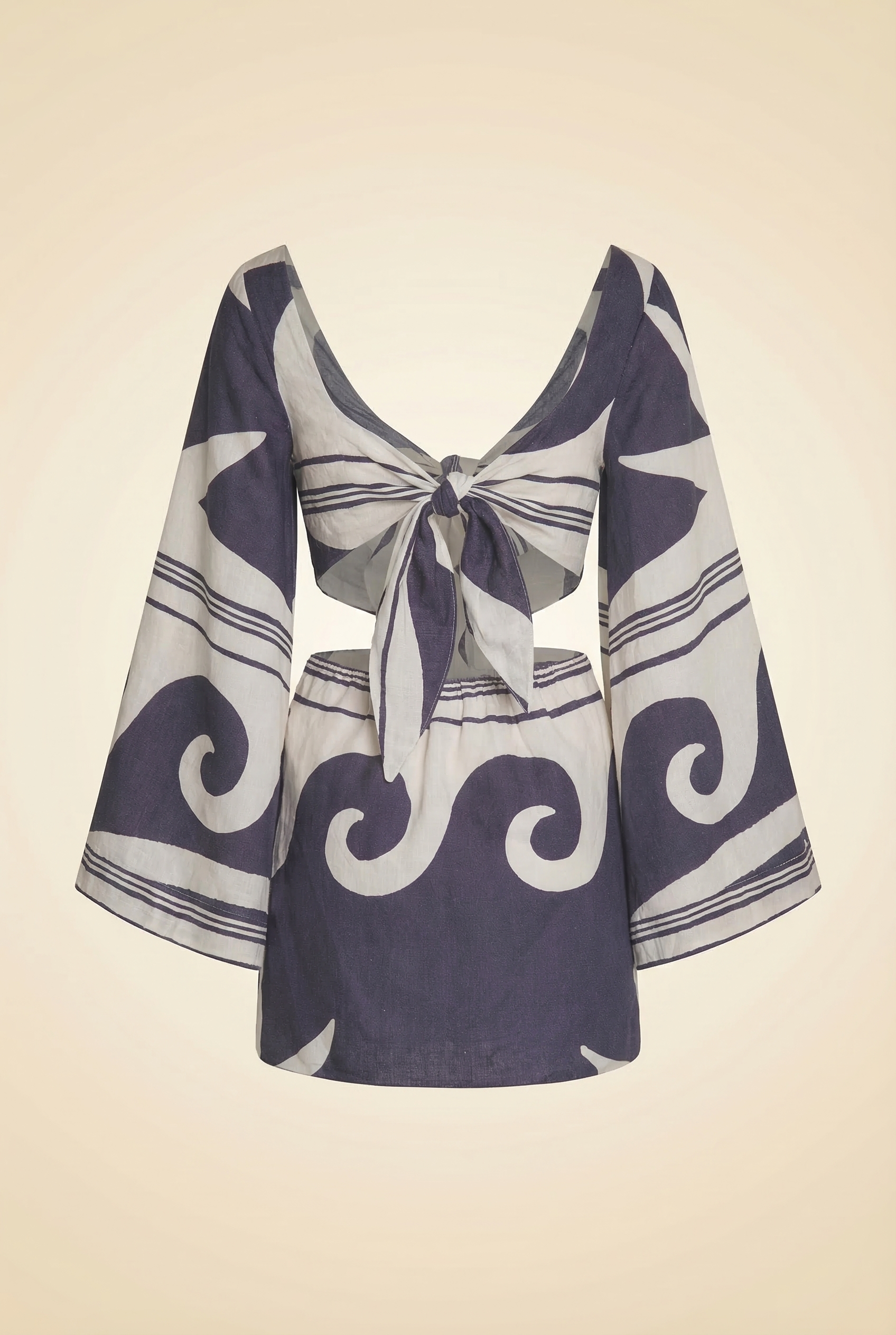 Johanna Ortiz Wave After Wave Organic Linen Mini Dress - back