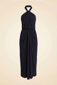 Kaily Draped Halter Maxi Dress