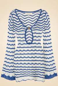Bananhot Rey Striped Crochet Beach Dress