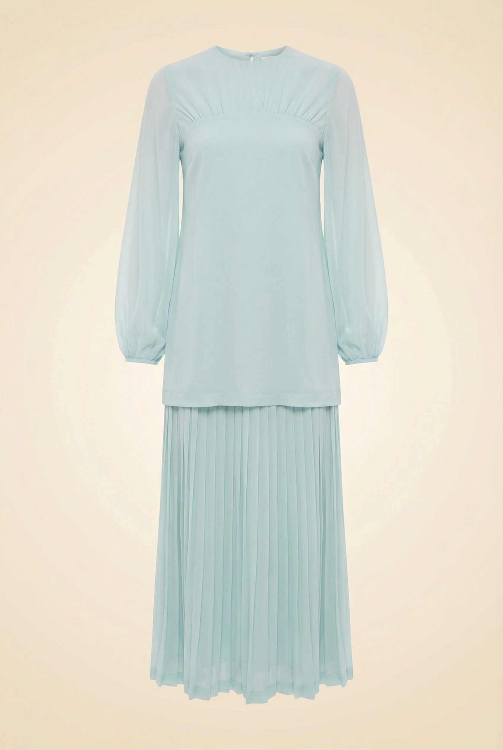 Tuckernuck Ice Blue Chiffon Pleated Lorraine Dress