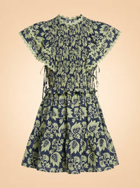 Linda Ruffle-Sleeve Dress ghost_front