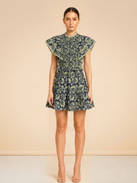Linda Ruffle-Sleeve Dress model_front