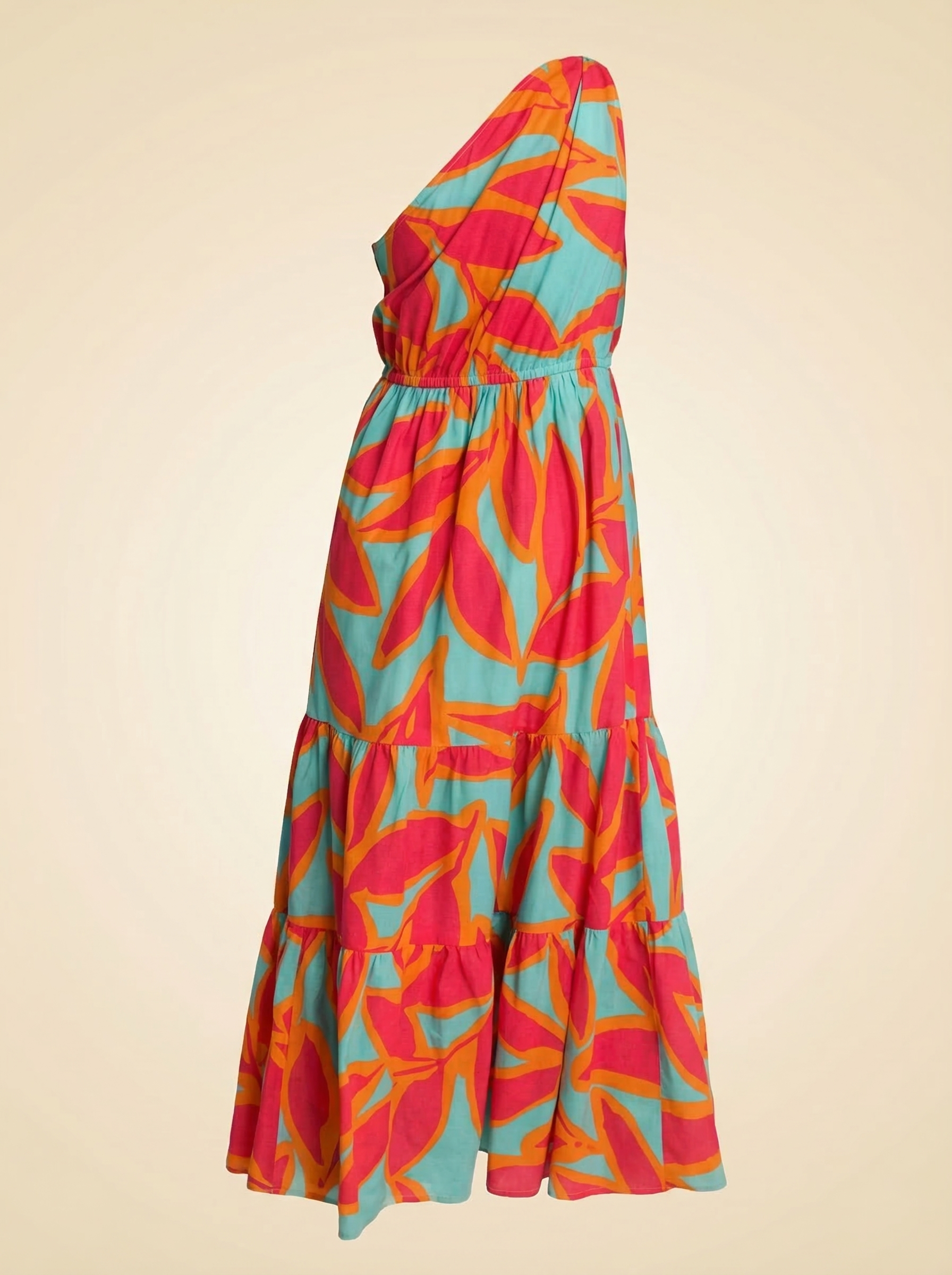 Southern Tide Womens Red Analeah Garden Glory Printed Maxi Dress - back