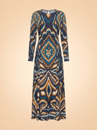 Long Sleeve Satin Maxi