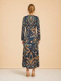 Long Sleeve Satin Maxi