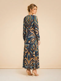 Long Sleeve Satin Maxi