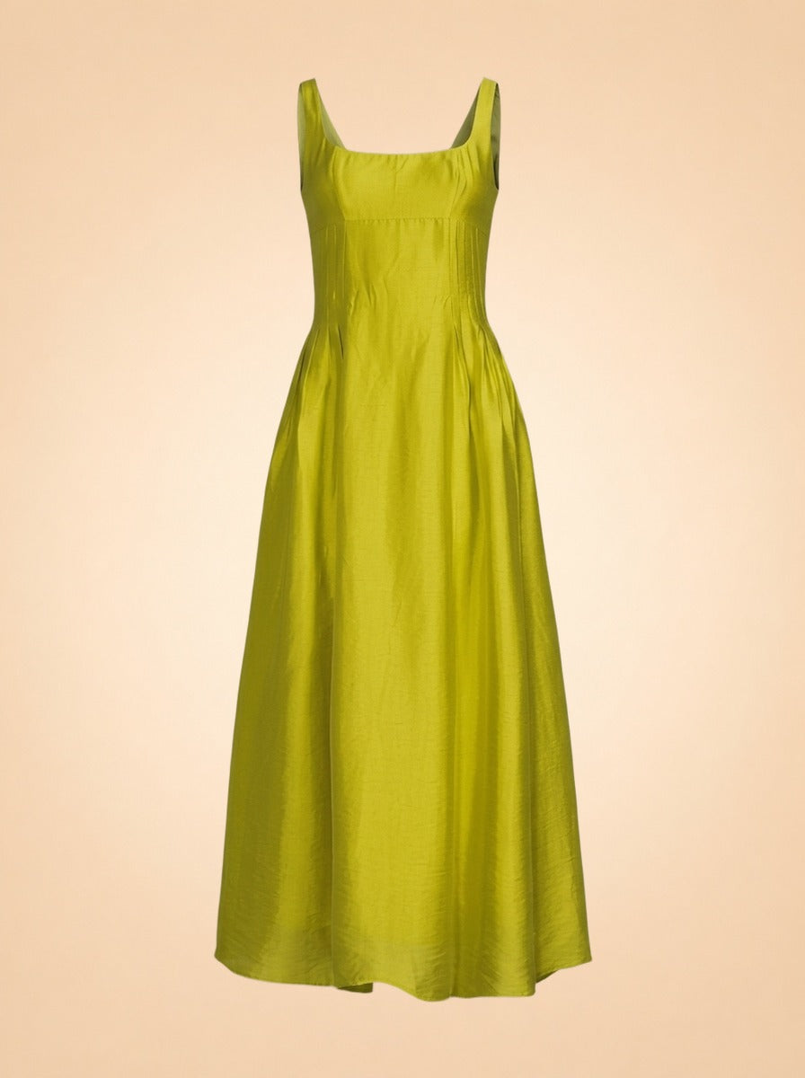 M.G. Style Jen A-Line Square Neck Sleeveless Maxi Dress ghost_front