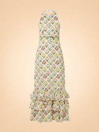 Magnolia Magdalena-Print Linen Maxi Dress