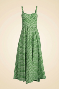 Style by Simkins Margo Printed Poplin Sweetheart Neck Dress